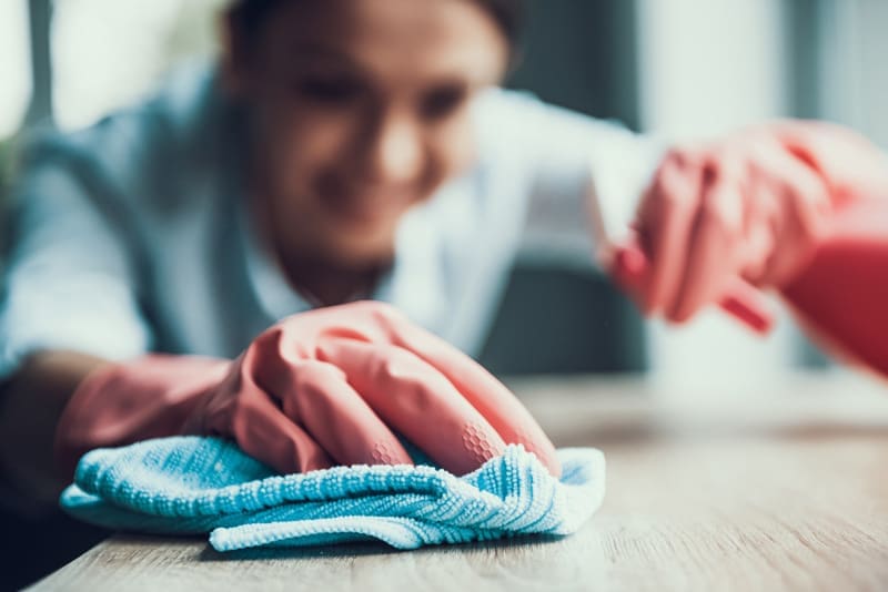 onderhoud van de ruimte met onze aangepaste producten