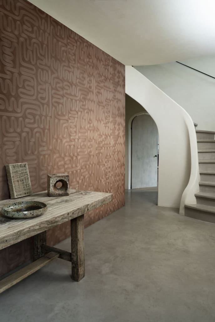 Arte Tali behang als accent in de traphal