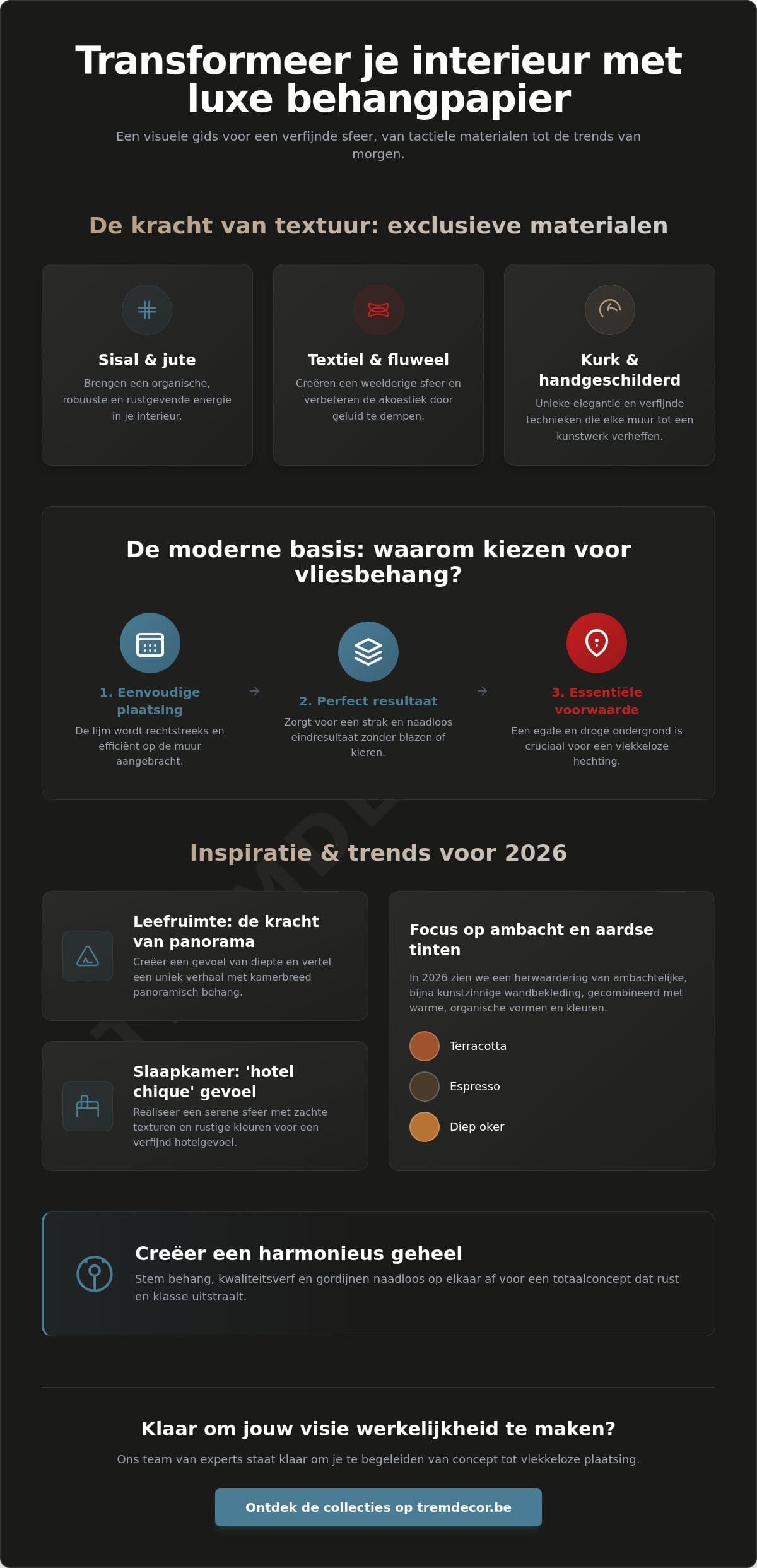 Luxe behangpapier: creëer een sfeer van tijdloze elegantie in je interieur in 2026