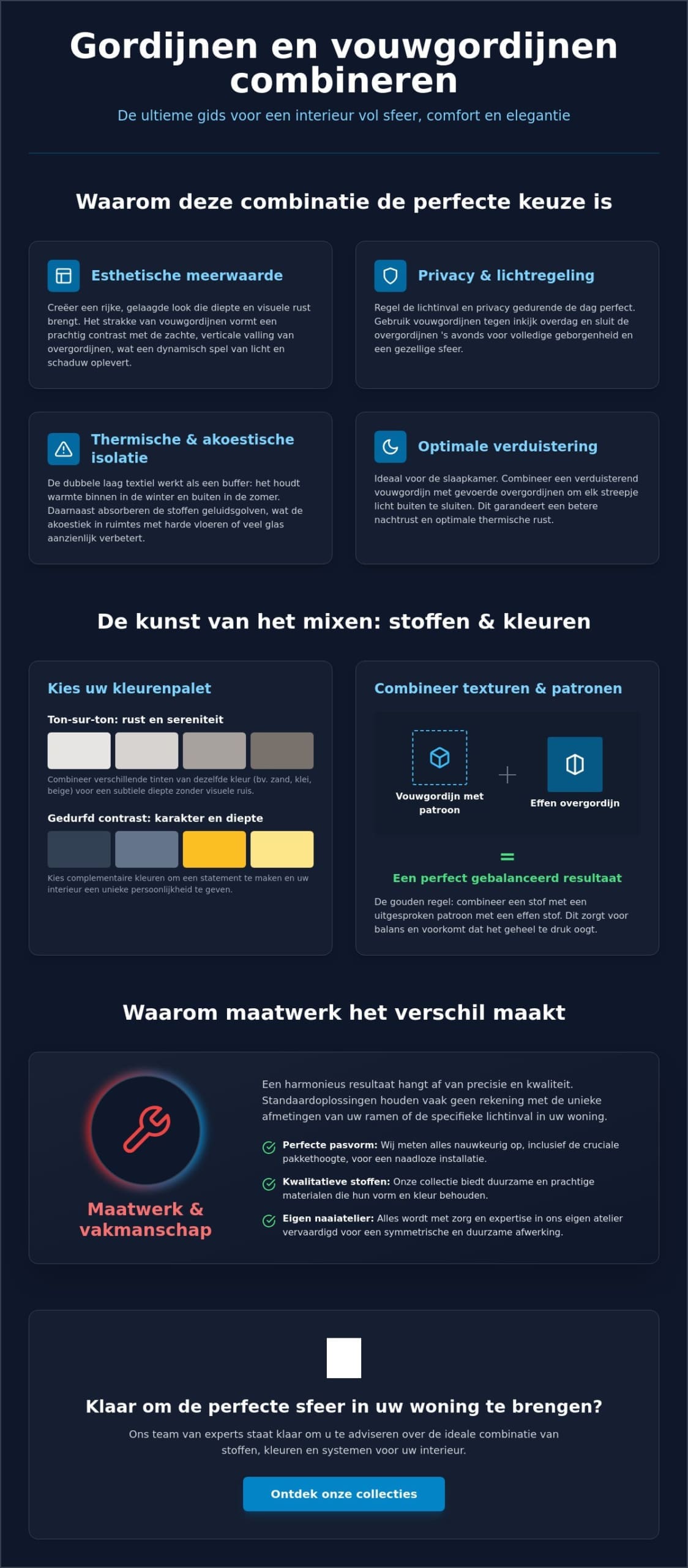 Gordijnen en vouwgordijnen combineren: de ultieme gids voor een harmonieus interieur