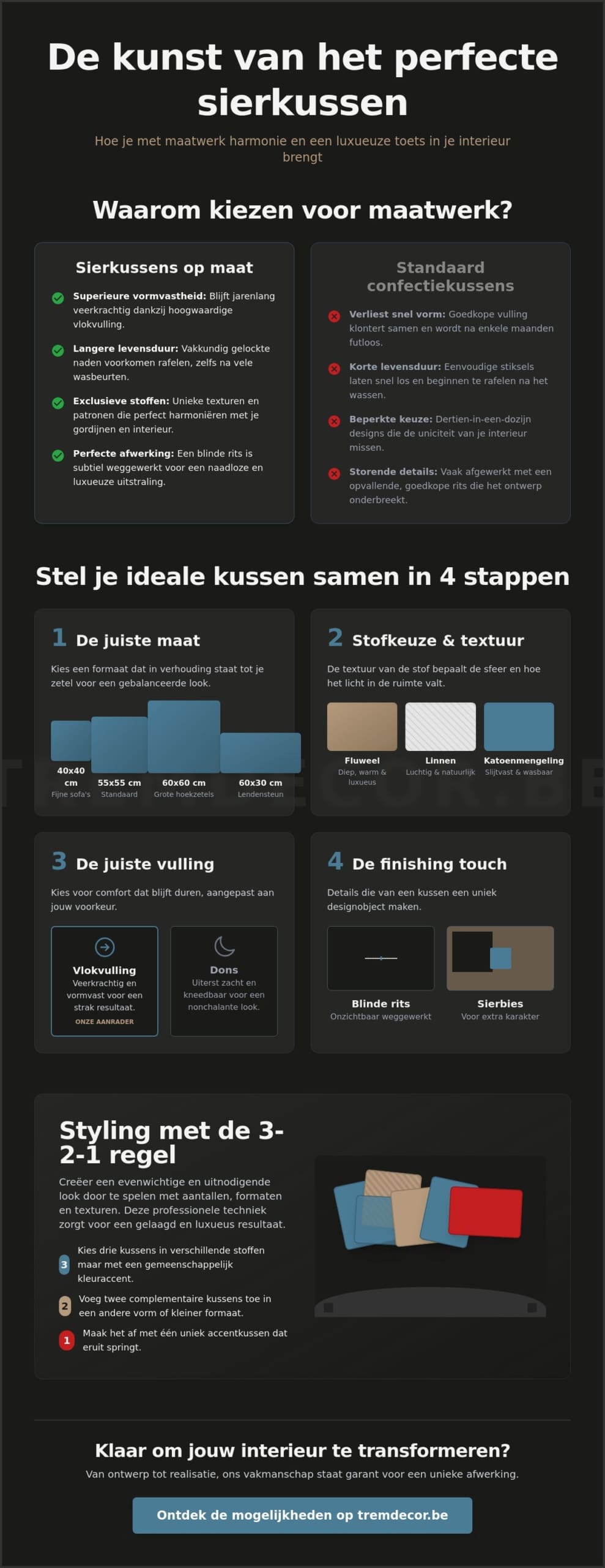 Sierkussens op maat: een praktische gids voor de perfecte finishing touch